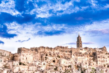 Panoramic view of Matera, Italy.の写真素材