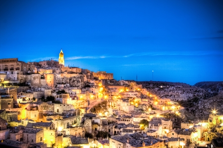 Panoramic view of Matera, Italy. UNESCO European Capital of Culture 2019の写真素材