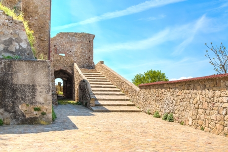 stones the historic building near Matera in Italy UNESCO European Capital of Culture 2019 details of old stairsのeditorial素材