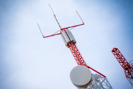 Mobile phone communication repeater antenna with space for text