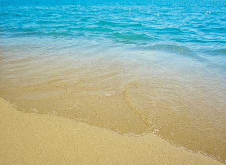 golden sand with beach and tropical seaの写真素材