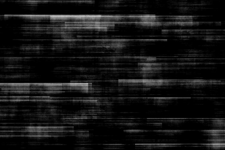 black and white background realistic flickering, analog vintage TV signal with bad interference, static noise background, overlay readyの写真素材