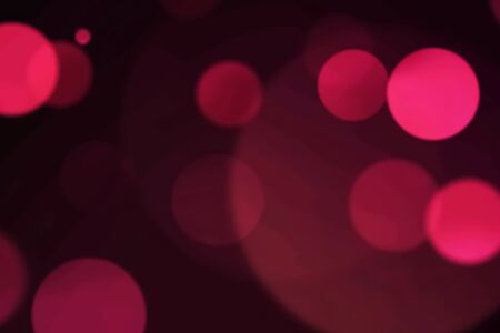 purple violet abstract bubbles particles bokeh on black background, event festive happy new year holiday conceptの写真素材