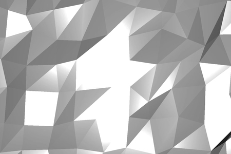 abstract digital geometric shape white background, modern styleの写真素材
