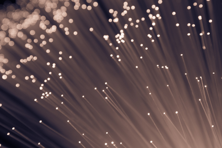 Detail of growing bunch of optical fibers background, fast light signal for high speed internet connection conceptの写真素材