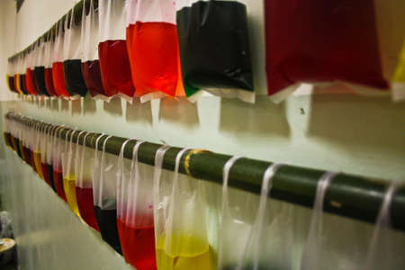 Multi-color plastic bagの写真素材