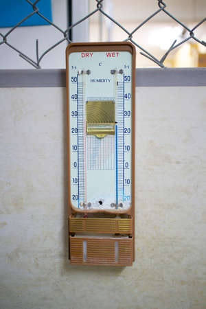 Wet bulb and dry bulb thermometerの写真素材