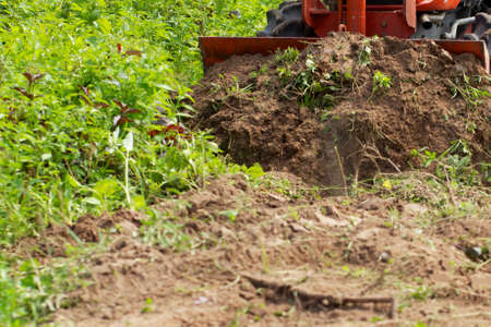 Tractors soil.の写真素材