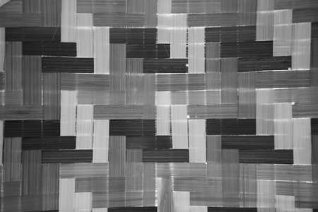 Thailand bamboo weave blows. black and white