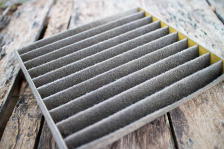 Car air filter is dirty の写真素材