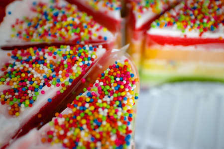 Rainbow cakeの写真素材