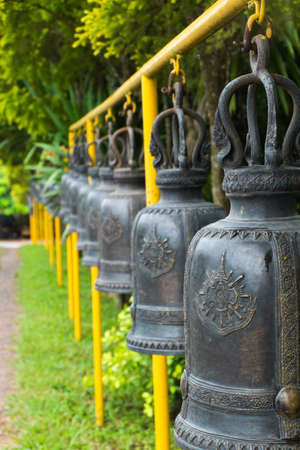 The bell in the temple, Thailandの写真素材