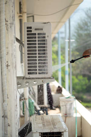 Cleaning air conditioningの写真素材