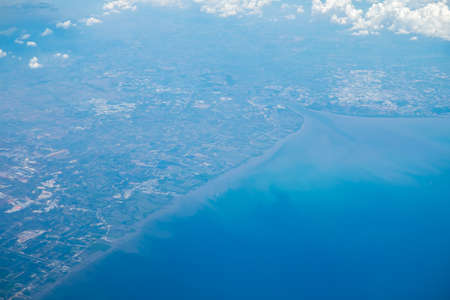 bird eye view townの写真素材