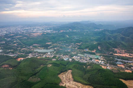 bird eye view townの写真素材