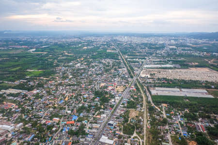 bird eye view townの写真素材