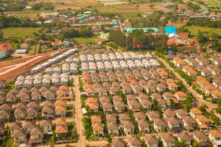 bird eye view townの写真素材