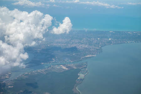 bird eye view townの写真素材