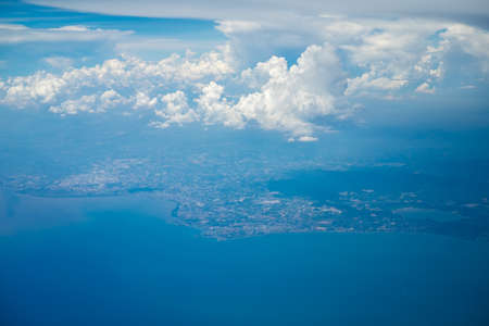 bird eye view townの写真素材