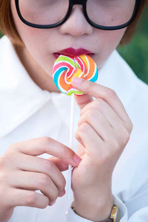 Candy and lollipops with sweetの写真素材