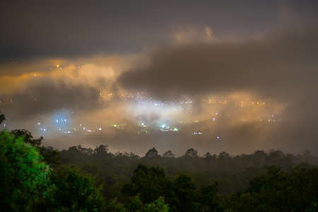 fog cityの写真素材