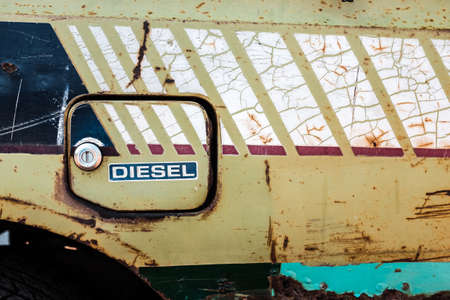 Rusty car doorの写真素材