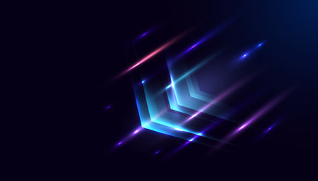 Modern abstract high-speed arrows light effect movement. Technology futuristic dynamic motion. Movement pattern for banner or poster design background concept.のイラスト素材