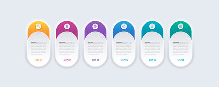 Modern infographic design. Business organization success process step diagram. Vector EPS10 illustration template design, workflow layout, web design.のイラスト素材