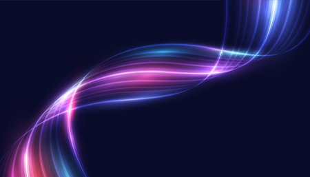 Modern abstract high speed movement. Dynamic motion light trails. Futuristic motion pattern for banner, poster design background. Vector eps10.のイラスト素材