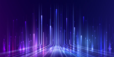 Abstract digital technology background. Modern high-tech innovation future background, Network connection, AI, communication, big data. Pattern for banner, poster, website. Vector eps10.のイラスト素材