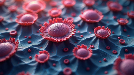 Laboratory grown cultured meat cells in biotech food researchの素材