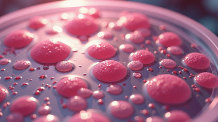 Laboratory grown cultured meat cells in biotech food researchの素材