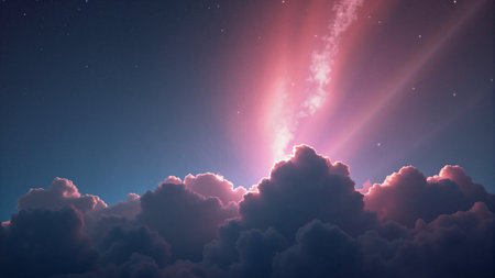 Vertical nebula poster background with copy spaceの素材