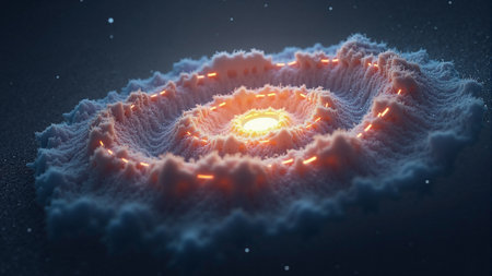 Nebula swirl spiral background with copy spaceの素材