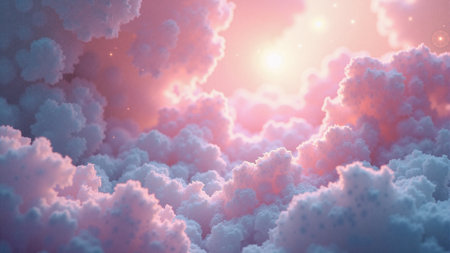 Dreamy stardust nebula background with copy spaceの素材