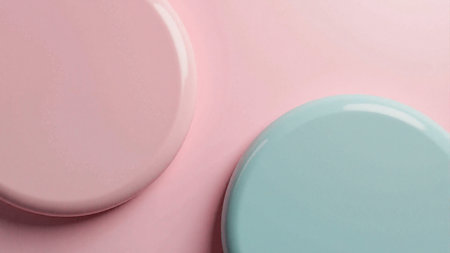 Matte plastic color slabs abstract background with copy spaceの素材