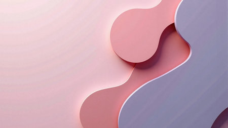 Matte plastic color slabs abstract background with copy spaceの素材