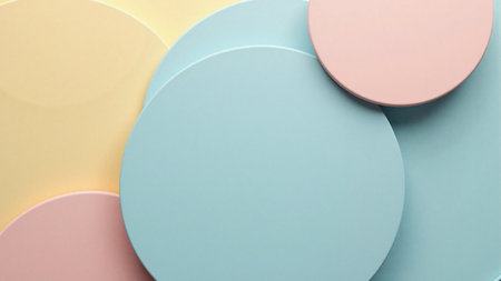 Matte plastic color slabs abstract background with copy spaceの素材