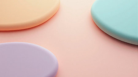 Matte plastic color slabs abstract background with copy spaceの素材