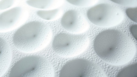 Foam sponge macro texture abstract background with copy spaceの素材