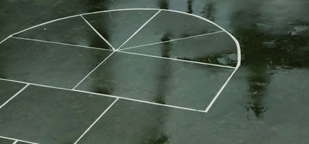 Hopscotch game paint on the playgroundの写真素材