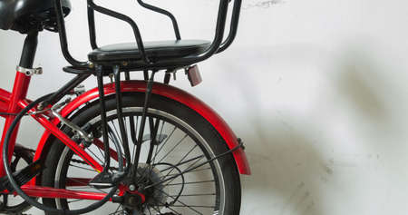 red bike rear part view