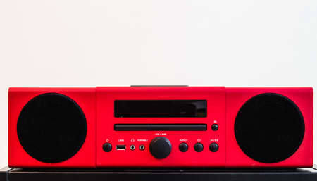 vintage design style red color speaker