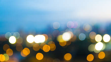 colorful unfocused city lights backgroundの写真素材