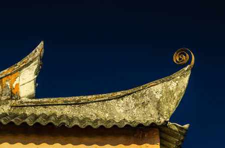 Chinese design style roof ridgeの写真素材