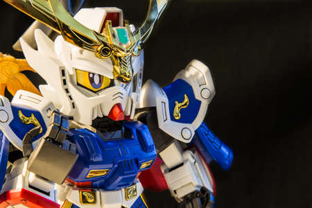 SINGAPORE-14 MAY 2017:Gundam toy display closeupのeditorial素材