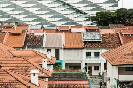 historic zone traditional style shop houseのeditorial素材