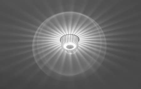 roof light with circle ray ring background