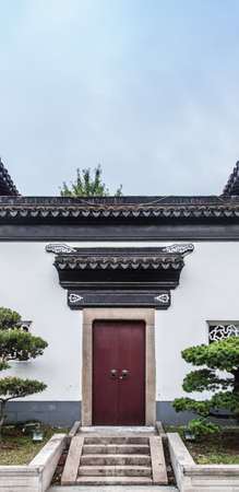 Chinese traditional south area style garden main doorのeditorial素材