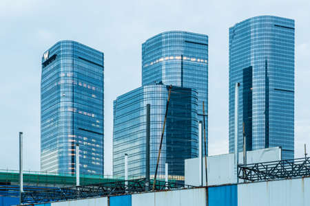 Suzhou, China - 19 AUG 2017: Suzhou new industry park core area view